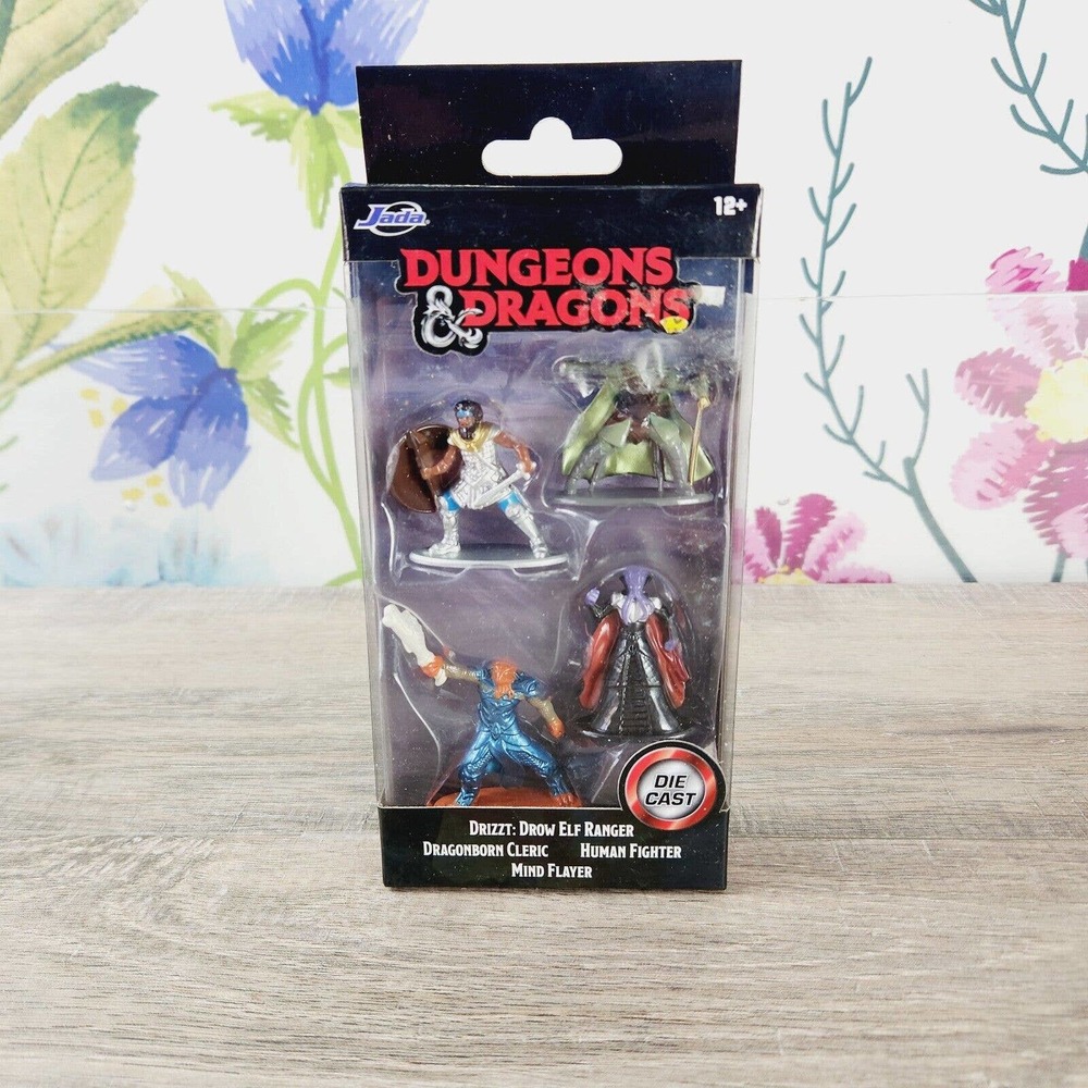 Jada Toys Dungeons and Dragons D&D Die Cast Figurines Drizzt Mind Flayer Cleric